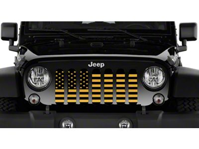 Grille Insert; USA Amp'd (18-25 Jeep Wrangler JL w/o TrailCam)