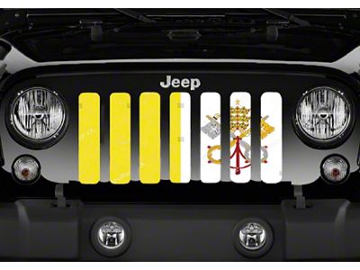 Grille Insert; Vatican City Flag (76-86 Jeep CJ5 & CJ7)