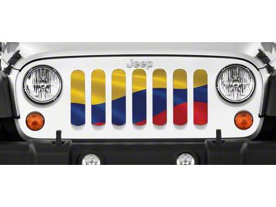 Grille Insert; Waving Columbian Flag (07-18 Jeep Wrangler JK)