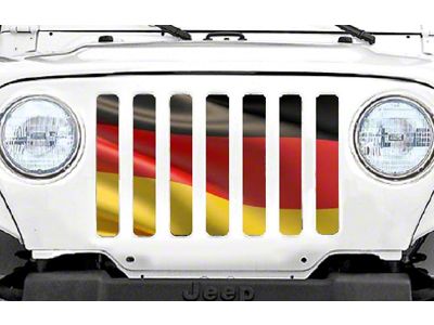 Grille Insert; Waving German Flag (87-95 Jeep Wrangler YJ)
