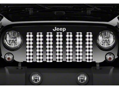 Grille Insert; White Buffalo Plaid (07-18 Jeep Wrangler JK)