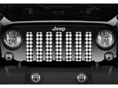 Grille Insert; White Buffalo Plaid (87-95 Jeep Wrangler YJ)