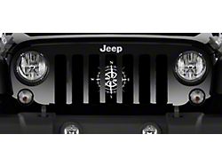 Grille Insert; White Compass (07-18 Jeep Wrangler JK)