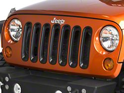 RedRock Grille Inserts; Black (07-18 Jeep Wrangler JK)