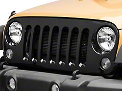 Replacement Grille; Matte Black (07-18 Jeep Wrangler JK)