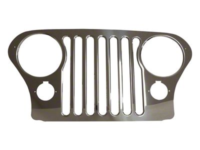 Grille Overlay Kit; Stainless Steel (76-86 Jeep CJ7)