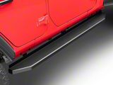 H-Style Running Boards; Black (18-26 Jeep Wrangler JL 4-Door)