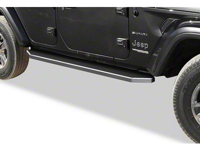 H-Style Running Boards; Polished (18-25 Jeep Wrangler JL 4-Door)