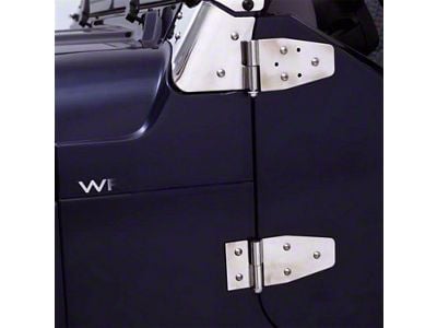 Half Door Hinges; Stainless Steel (87-06 Jeep Wrangler YJ & TJ)