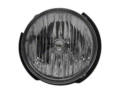 Halogen Headlight; Chrome Housing; Clear Lens; Driver Side (07-18 Jeep Wrangler JK)