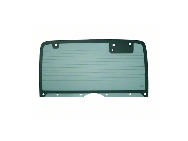 Jeep Wrangler Hard Top Back Glass with Defrost; Gray Tint (87-95 Jeep ...
