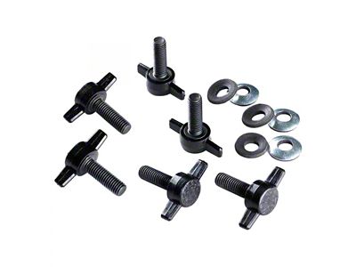 Hard Top Quick Removal Tee Knob Set; Set of Six (07-18 Jeep Wrangler JK)