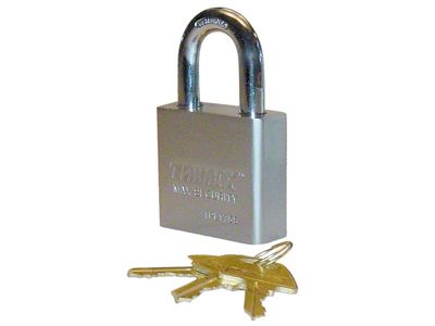 Hardened Solid Steel Padlock; Square 50mm Body; 1-1/4-Inch x 10mm Shackle