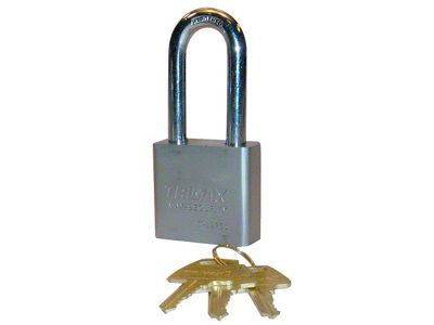 Hardened Solid Steel Padlock; Square 50mm Body; 2-1/4-Inch x 10mm Shackle