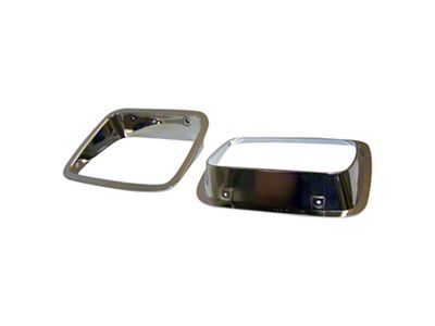Headlight Bezels; Chrome (87-95 Jeep Wrangler YJ)