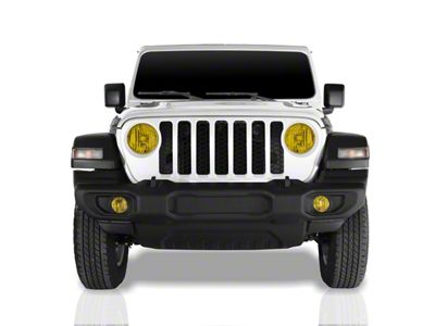 Headlight Covers; Transparent Yellow (07-18 Jeep Wrangler JK)