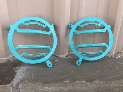 Headlight Guards; Tropical Breeze Teal (18-25 Jeep Wrangler JL)