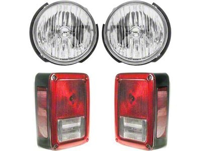 Headlight and Tail Light Set (07-18 Jeep Wrangler JK)