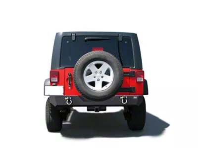 Heavy Duty Rear Bumper; Textured Black (07-18 Jeep Wrangler JK)