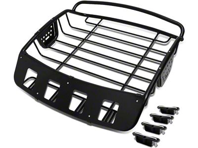 Heavy Duty Roof Rack Cargo Basket; Black (Universal; Some Adaptation May Be Required)