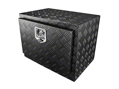 Heavy Duty Aluminum Underbody Tool Box with T-Handle Latch, Lock and Keys; 24-Inch; Black