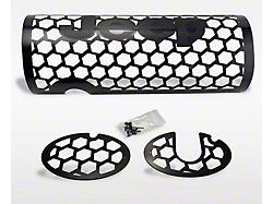 Hexagon Muffler Cover with Black Carbon Fiber Inlay; Black (07-18 Jeep Wrangler JK)