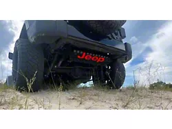 Hexagon Muffler Cover with Red Carbon Fiber Inlay; Black (07-18 Jeep Wrangler JK)