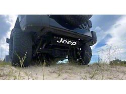 Hexagon Muffler Cover with White Carbon Fiber Inlay; Black (07-18 Jeep Wrangler JK)