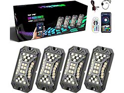 High Power Wide Angle Series RGBW LED Rock Lights; Set of 12 (Universal; Some Adaptation May Be Required)