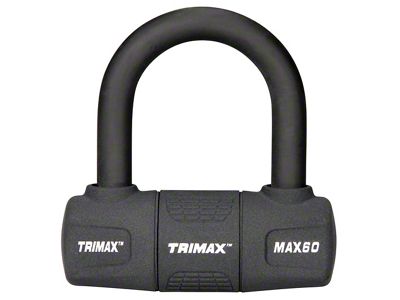 High Security General Purpose U-Lock; 9/16-Inch Shackle; Black