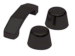 Hood Footman Loop and Windshield Stop; Black (97-18 Jeep Wrangler TJ & JK)
