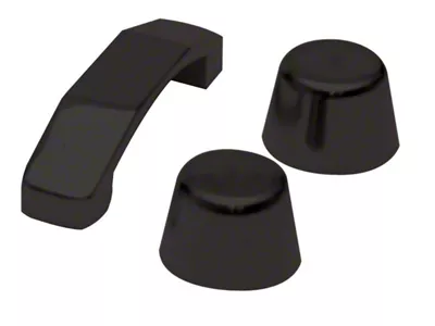 Hood Footman Loop and Windshield Stop; Black (97-18 Jeep Wrangler TJ & JK)