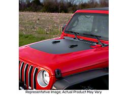 Hood Graphic; Black with Gloss Black Outline (18-26 Jeep Wrangler JL, Excluding Rubicon)