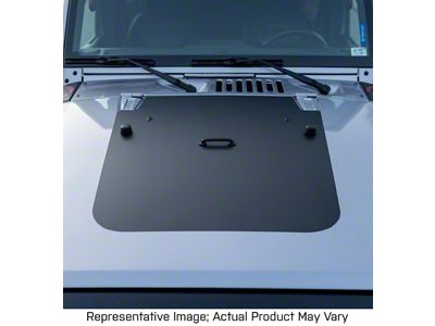 Hood Graphic; Black with Red Outline (07-18 Jeep Wrangler JK)