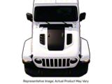 Hood Graphic; Black with Red Outline (18-25 Jeep Wrangler JL Rubicon)