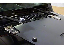 Hood Hinge Overlays; Polished (07-18 Jeep Wrangler JK)
