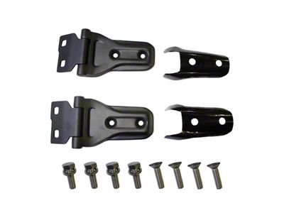Hood Hinget Set; Black (18-26 Jeep Wrangler JL)