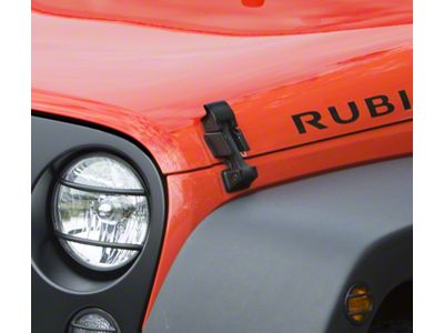Hood Hold Downs; Black (07-18 Jeep Wrangler JK)