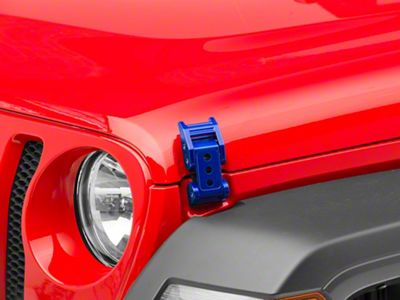 Hood Latches; Ocean Blue (18-25 Jeep Wrangler JL)