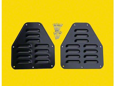 Hood Vent/Louvers; Matte Black (87-06 Jeep Wrangler YJ & TJ)