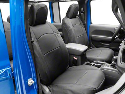 Hybrid Neoprene Front and Rear Seat Covers; Black (18-25 Jeep Wrangler JL 4-Door)