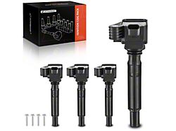 Ignition Coils; Set of Four; Black (18-19 2.0L Jeep Wrangler JL)