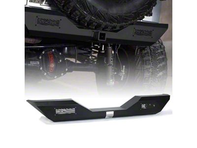 Iguana Series Rear Bumper; Black (07-18 Jeep Wrangler JK)