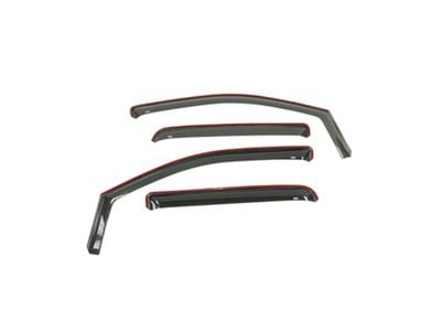 In-Channel Window Deflectors; Front and Rear; Smoke (07-18 Jeep Wrangler JK 4-Door)