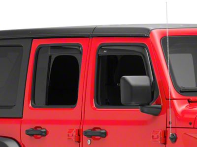 In-Channel Ventvisor Window Deflectors; Front and Rear; Dark Smoke (18-25 Jeep Wrangler JL 4-Door)