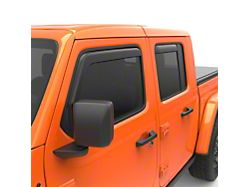 EGR In-Channel Window Visors; Front and Rear; Matte Black (18-25 Jeep Wrangler JL 4-Door)