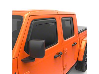 EGR In-Channel Window Visors; Front and Rear; Matte Black (18-25 Jeep Wrangler JL 4-Door)