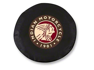 Indian Motorcycle Spare Tire Cover with Camera Port; Black (18-25 Jeep Wrangler JL)