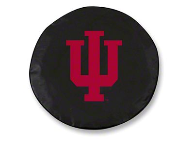 Indiana University Spare Tire Cover with Camera Port; Black (18-25 Jeep Wrangler JL)