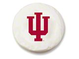 Indiana University Spare Tire Cover with Camera Port; White (18-25 Jeep Wrangler JL)